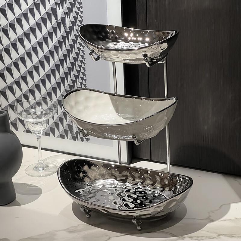 Household 3-Tier Fruit Plate and Snack Stand