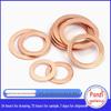 High Temp Resistant Annealed Purple Copper Sealing Ring Washer, Sizes M20-M50, 1.5mm Thickness.