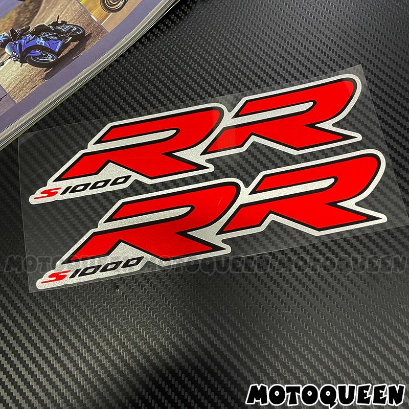 For BMW S1000RR S1000 RR 2X Motorcycle Fairing Body Tank Pad Side Emblem Logo Decoration Reflective Waterproof Decals Stickers