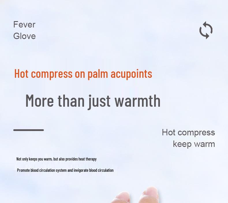 Rechargeable Electric Heated Cycling Gloves with USB Smart Graphene Warmer for Men and Women - Winter Use