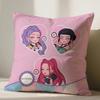 Kpop Demon Hunters Cushion Cover Sofa Anime 45X45cm Pillowcase Home Use