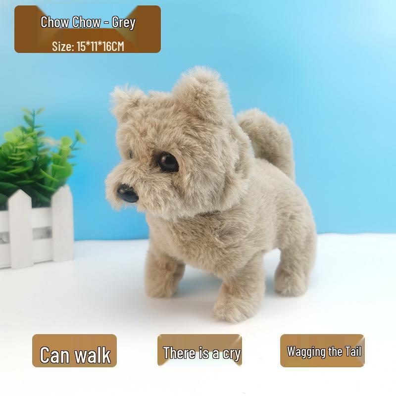 Interactive Walking Barking Plush Puppy Toy for Early Education