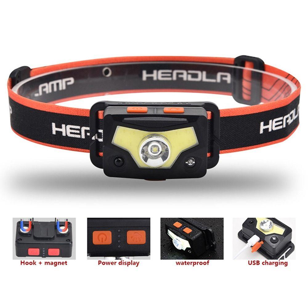 

Waterproof Super Bright USB Rechargeable Head Torch Headlight LED Headlamp Induction Headlamp