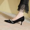 Knotted Pearl Xiuhe Bridal Shoes: Women's Silk Sheepskin High Heel Stilettos with Pointed Toe