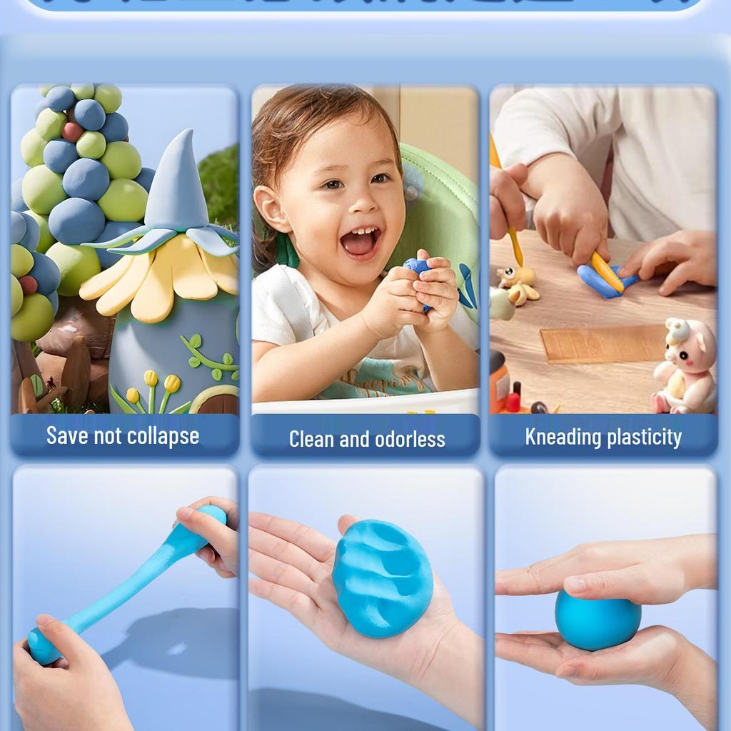 500-Piece Colored Clay Set: White Plasticine for Children, Odorless DIY Toys and Crafts