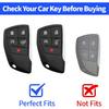 For Chevy Key Fob Cover With Leather Keychain Soft TPU Key Case Shell Holder Fits For Chevrolet    2024 Suburban Tahoe Silverado 1500, For GMC Yukon