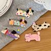 2-5Pcs New Cartoon Puppy Cat Acetate Hair Clip Ins Dopamine Simple Duckbilled Clip Bangs Hair Clip Y2K Hair Accessories Headwear