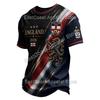 Maglia da Calcio Retro Inghilterra Leone Uomo Stampa 3D Maglietta da Calcio Traspirante Asciugatura Rapida Edizione Fan Oversize T-shirt Sportive Casual