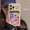 Funny Monsters party Phone Case For iPhone 16 15 14 13 12 11 Pro Max Xr 15 14 16 Plus Case Cute cartoon Shockproof Soft Cover