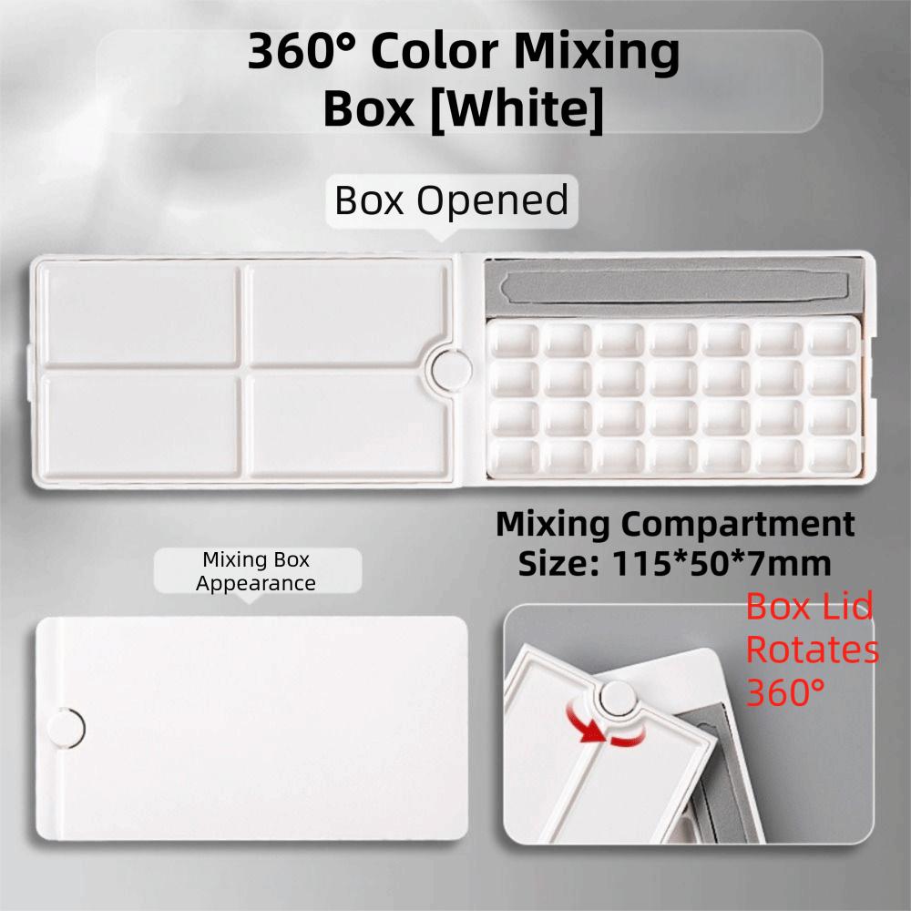 360 Degree Rotatable Paint Box Detachable Watercolor Packaging Box  Painting Sketch