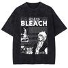 BLEACH Kurosaki Ichigo Manga Graphic Tshirt For Men Women Clothing Vintage Washed Cotton TShirt Oversized Short Sleeve Tees