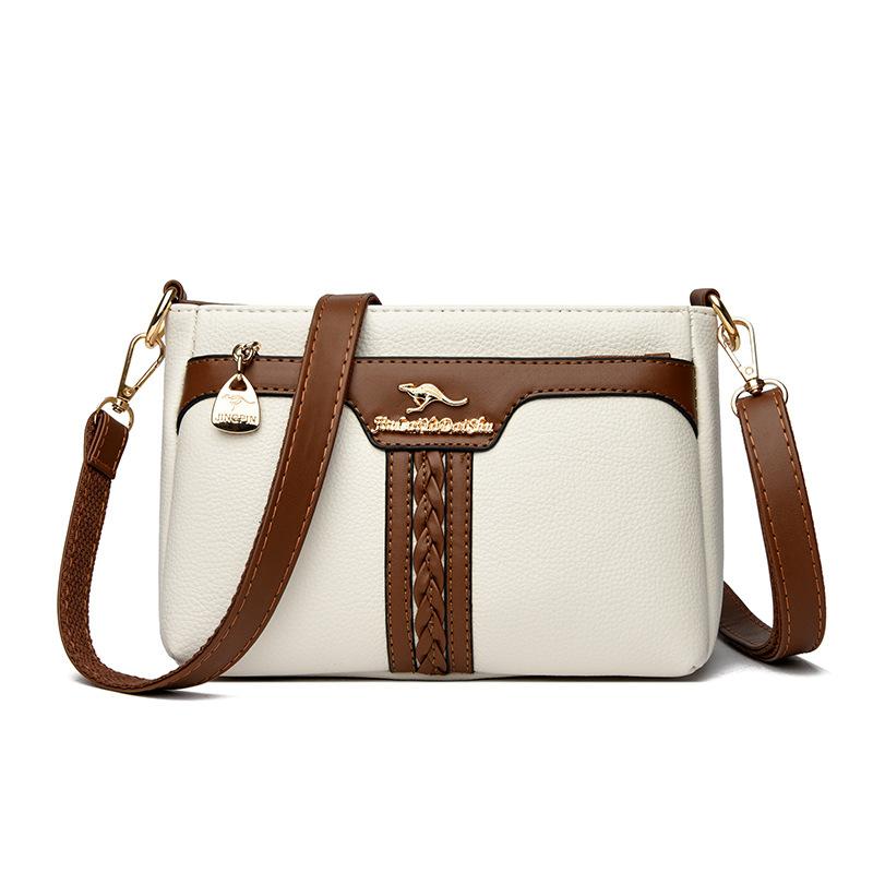 Women's bag 2025 winter new mother bag fashionable atmosphere shoulder messenger bag trendy middle-aged women's bag splicing handbag