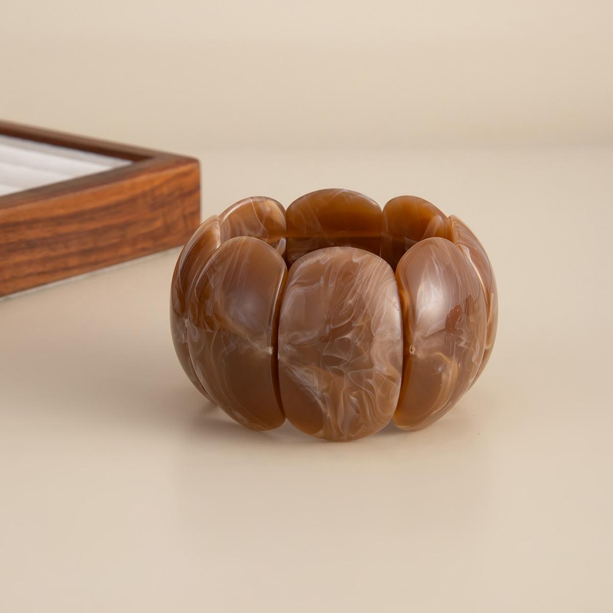 Salircon 6 стилей Бохо Панк Геометрические Акриловая Смола Эластичные Браслеты для Женщин Винтажные CCB Бусины Браслеты Шарм Украшения