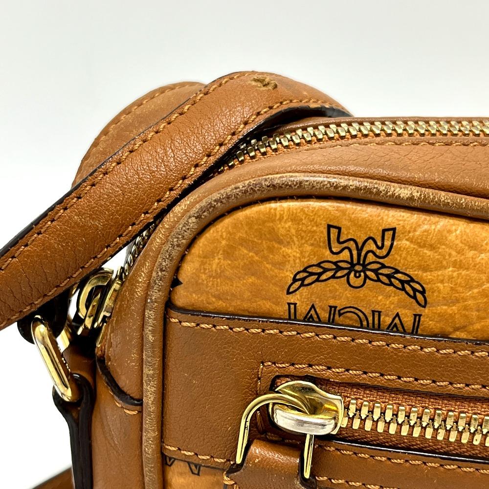 MCM MWR25VI20C0001 Vicetos Crossbody Bag Shoulder Bag Leather Brown/GoldHardware