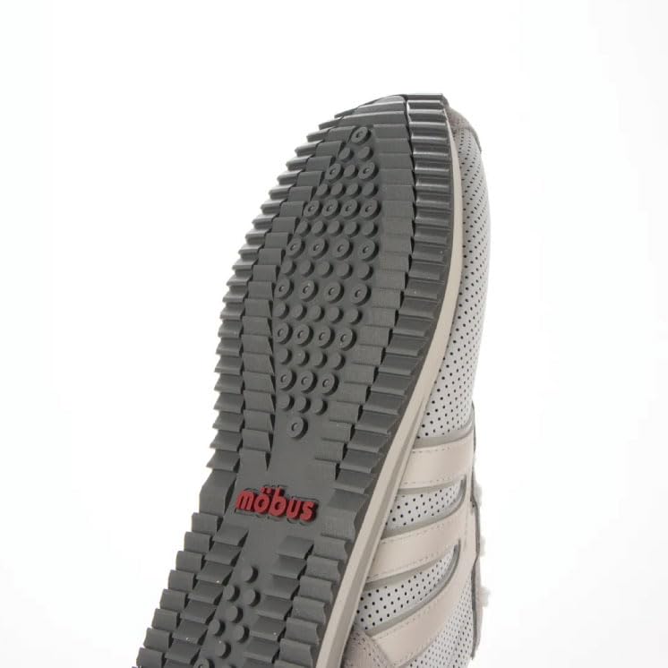 MOBUS Men's Leather Sneakers, Genuine Leather, Sports, Casual, Walking Shoes, Long Legs, Slimming Effect, Current Model, PHILIPP (White, Size 26.5 Cm)