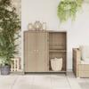 Storage Cabinet with Shelf Beige 100 x 36 x 102 cm Rattan