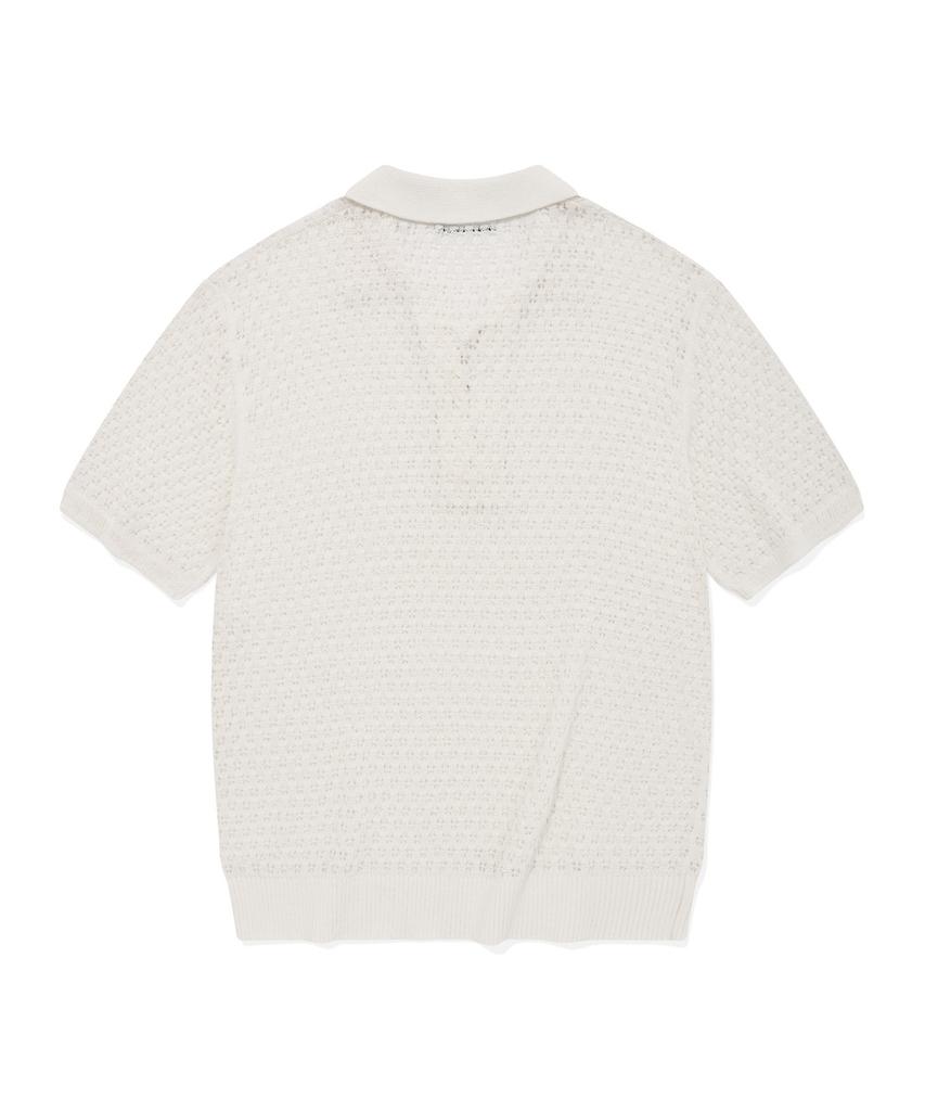 FALLETT Curly Collar Knit Ivory