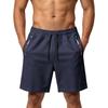 Men Loose Fit Lightweight Shorts Breathable Sweat Absorbing Athletic Training Running Shorts with Drawstring Waistband and Zippered Pockets