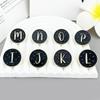 A-Z 26 Letters Initial Brooch Women English Alphabet Brooch Pin Round Badge Corsage Unisex Collar Jewelry Clothes Bag Decor Gift