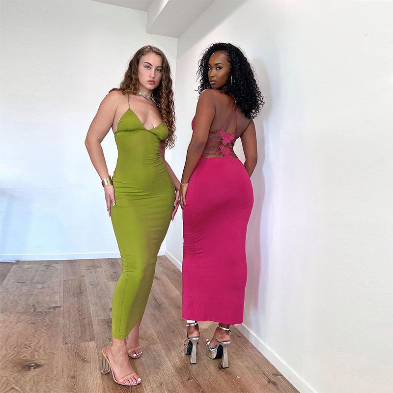 Summer Fashion Trend Women Evening Dress Halter Bandage Backless Sexy Dress Woman Slim Fit Print Wrapped Hip Ladies Dresses Party 24193