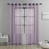 Solid Color Perforated Trylene Semi-Blackout Voile Curtain for Living Room or Balcony