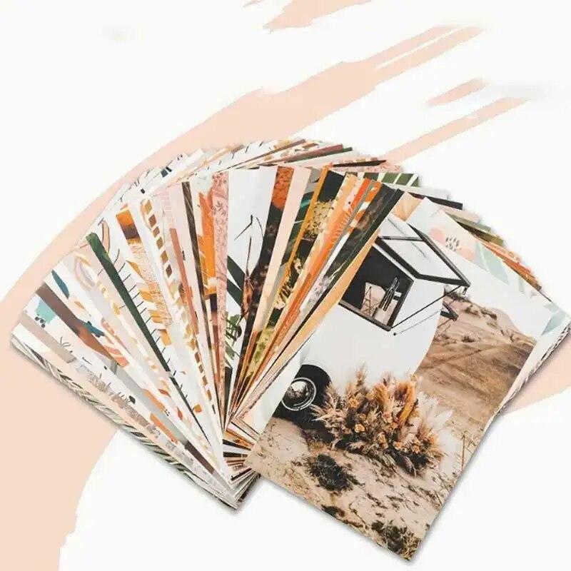 50 Stück Botanische Wandcollage Ästhetik Fotogalerie, Schlafzimmer Dekorative Malerei, Tapeten Wandaufkleber, Bildergalerie