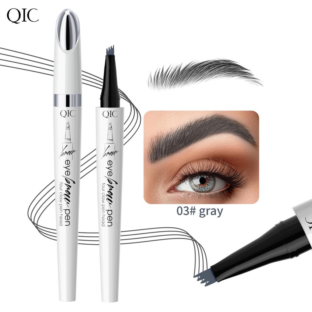 Color Four-Pronged Liquid Eyebrow Pencil, Waterproof And Sweat-Proof, Makeup-Holding And Non-Smudging Eyebrows Full Hosting