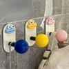 Cute Dopamine Bathroom No Punching Strong Load-bearing Adhesive Hook Home Wall Mounted Hanger Bathroom Clothes Cap Kitchen Hook