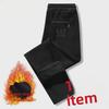 Men's Thick Velvet-Lined Casual Winter Trousers - Loose Fit, Stretch, Warm Sports Straight Pants