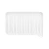 Richell Silicone Draining Tray, White, Shelly, 41 x 36.3 x 5.1 cm, Drainage Tray with Stop Valve, Large, Reversible, Antibacterial