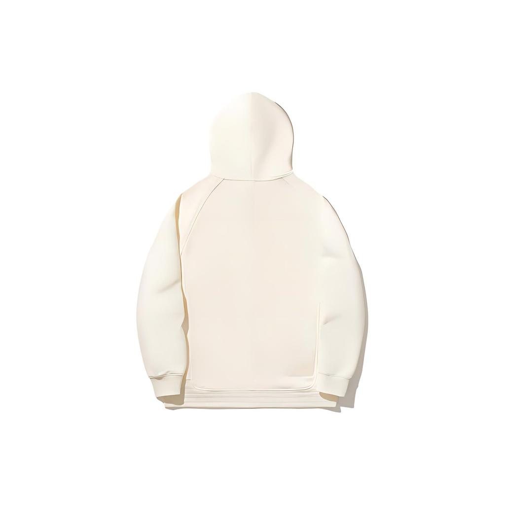 Li Ning X Jackie Chan Collaboration Kung Fu Series Solid Color Loose Fit Hoodie Men hoodies Paper-White AWDU303-2