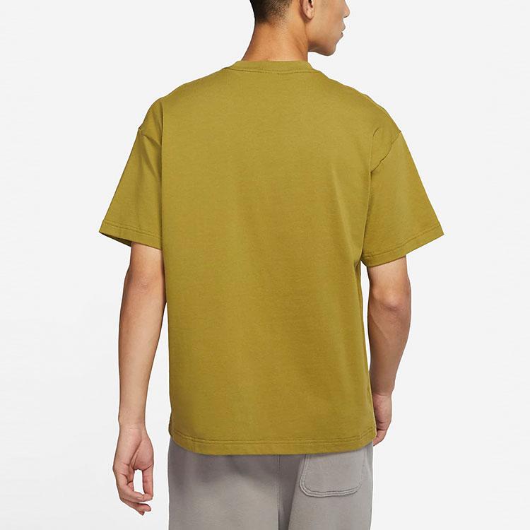 Nike Solo Swoosh Crew Neck Sports T-Shirt Men Tops Desert-Moss DA0321-318