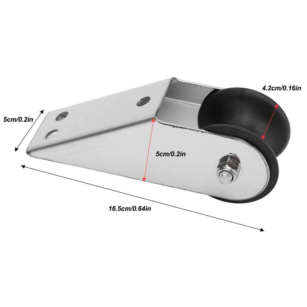 Anchor Roller Fixed Bracket Secure Attachment 304 Stainless Steel Bow Anchor Roller Enhanced Stability Scratch Proof for Yacht