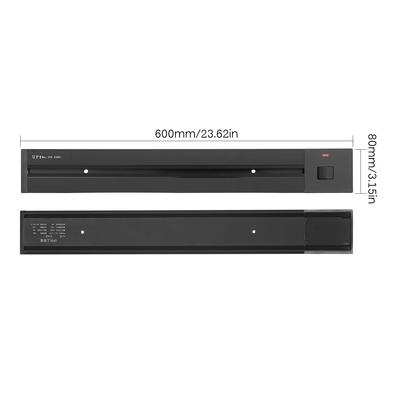 Electrical Outlet Track Wall Concealed Power Outlet Track 60cm Aluminum Alloy Kitchen Sockets Track Wall Outlet