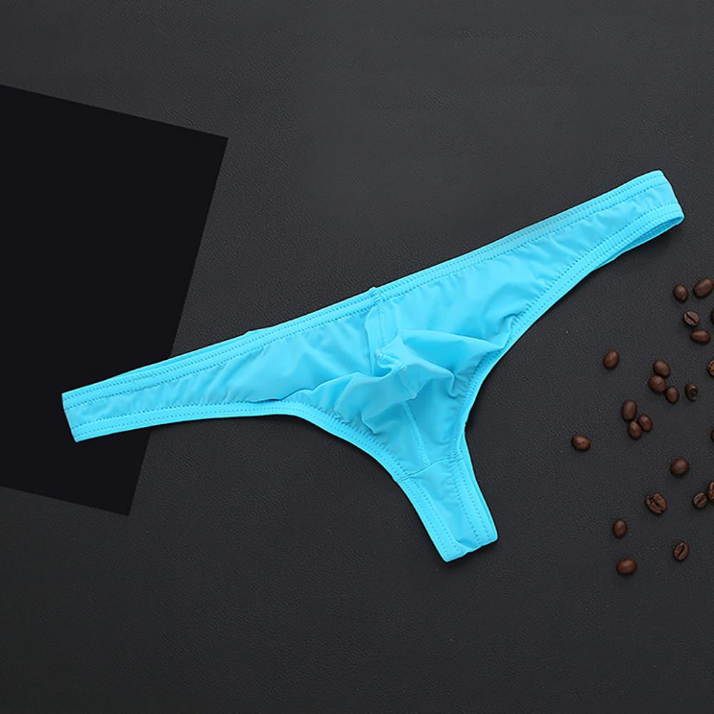 Herrenunterwäsche-Höschen, sexy Tanga-Shorts, erhöhte Unterwäsche, Eisseide, T-Unterwäsche