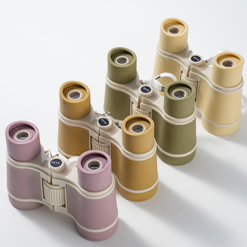 Children's Outdoor Binoculars, 4x30 Magnification, Colorful Design, Non-Slip Rubber Handle