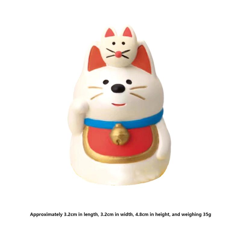 

Японский стиль Zakka Cat Crafts Небольшие украшения для китайского года Змеи, трендовая еда бонсай и декоративные фигурки из смолы