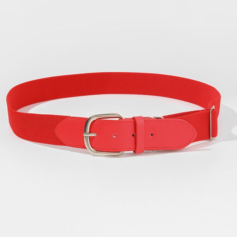 Outdoor Sports Adult Baseball Belt, Student Elastic Elastic Belt, Simple and Versatile Colorful Belt