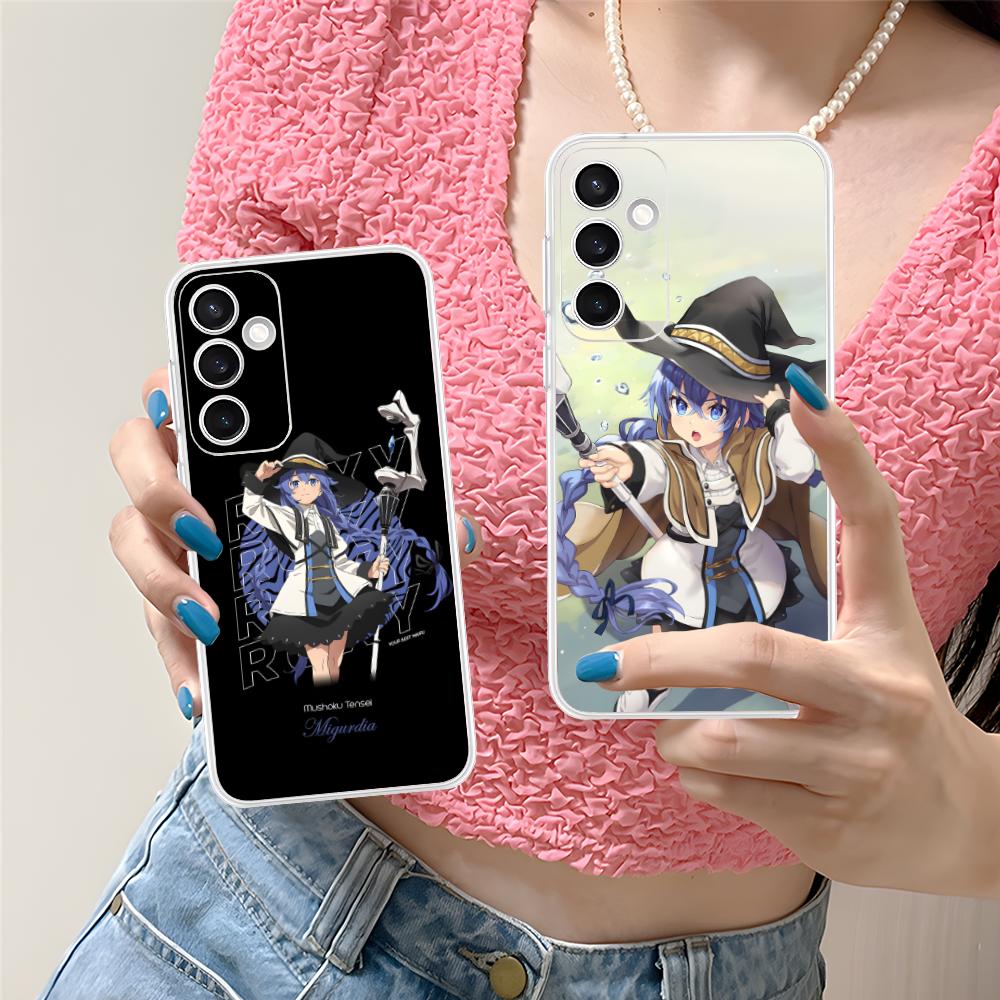 Mushoku Tensei Roxy Mobile Phone Case for Samsung Galaxy S25 S24 S23 S22 S21Plus FE Ultra Clear Colorful Cover Pretty Luxury