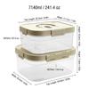 Plastic Sealed Preservation Box With Lid&Handle Stackable Meat Fresh-keeping Fruit Vegetable Storage Container Microwaveable