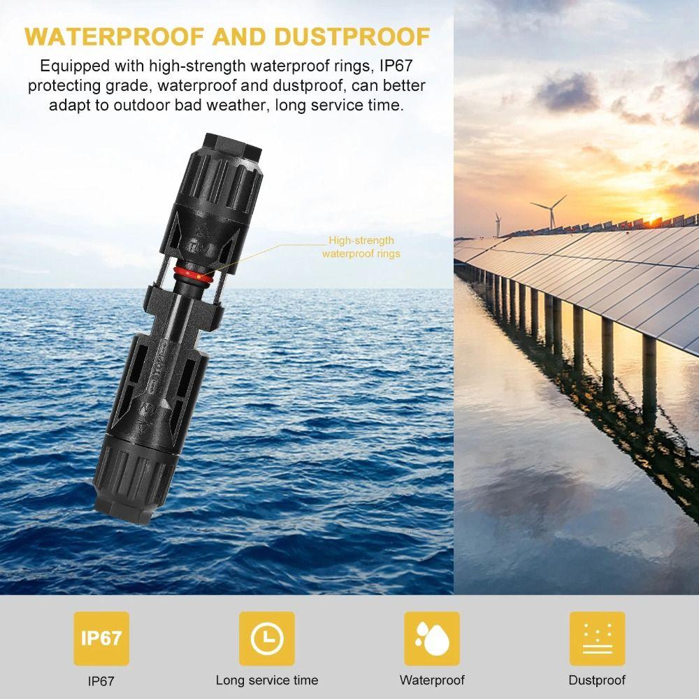 5 Pairs Waterproof Solar Connectors with 2pcs Spanner Solar PV Connector Solar Panel Connector