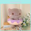 Adorable Gray And White Cat Plush Pillow Cozy Cat Stuffed Animal Toy For Kids