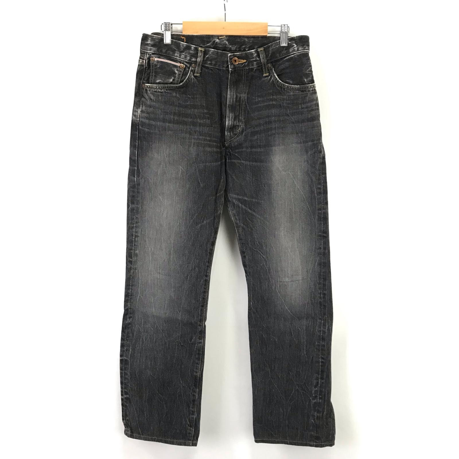 

EDWIN 505 Black Denim Pants [W30 L33/Men/78cm Inseam/Black] Japan(USED)