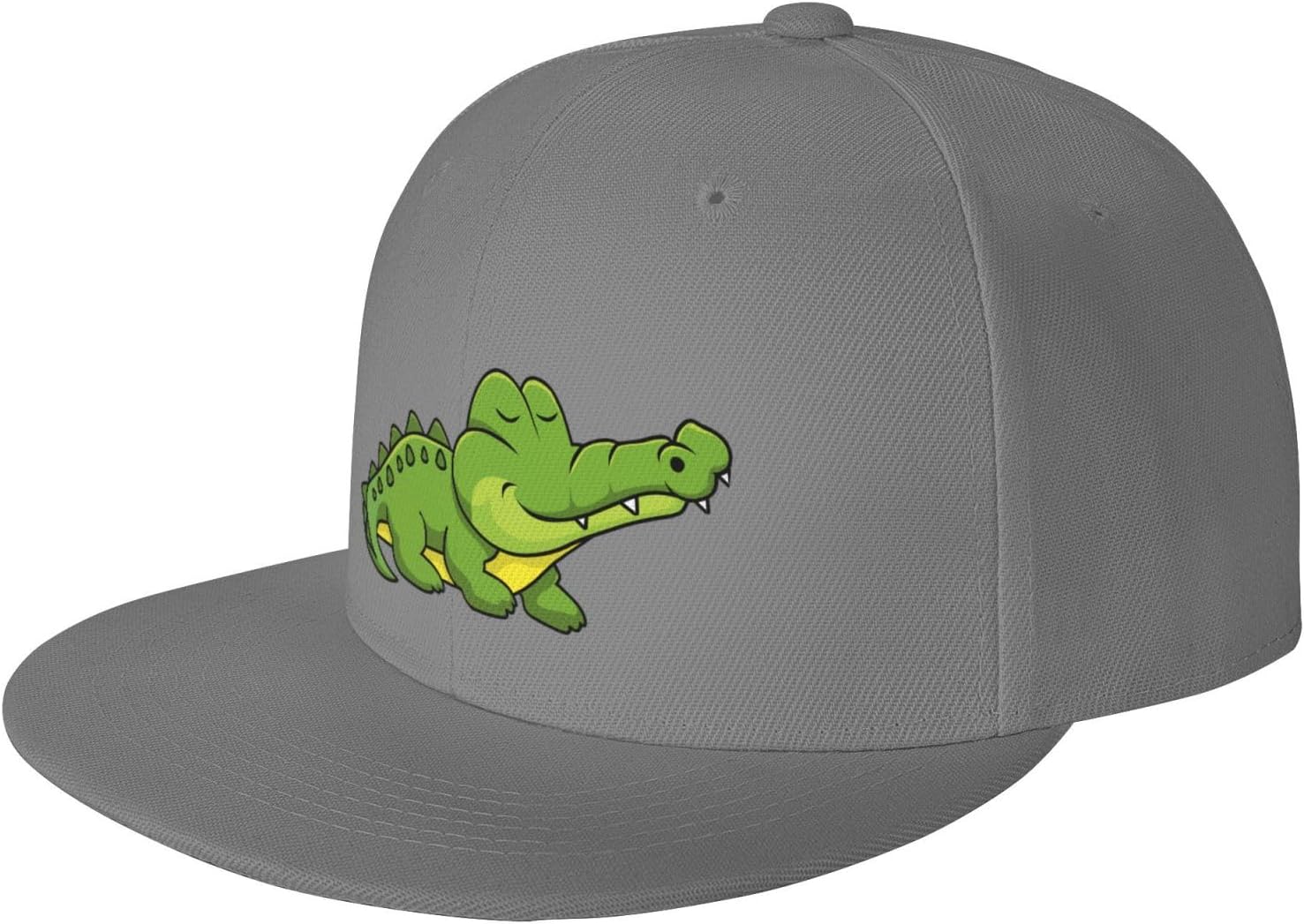 Cartoon Crocodile Trucker Hat for Unisex Snapback Hats Baseball Cap Flat Brim Hats Snapback POLYESTER One Size