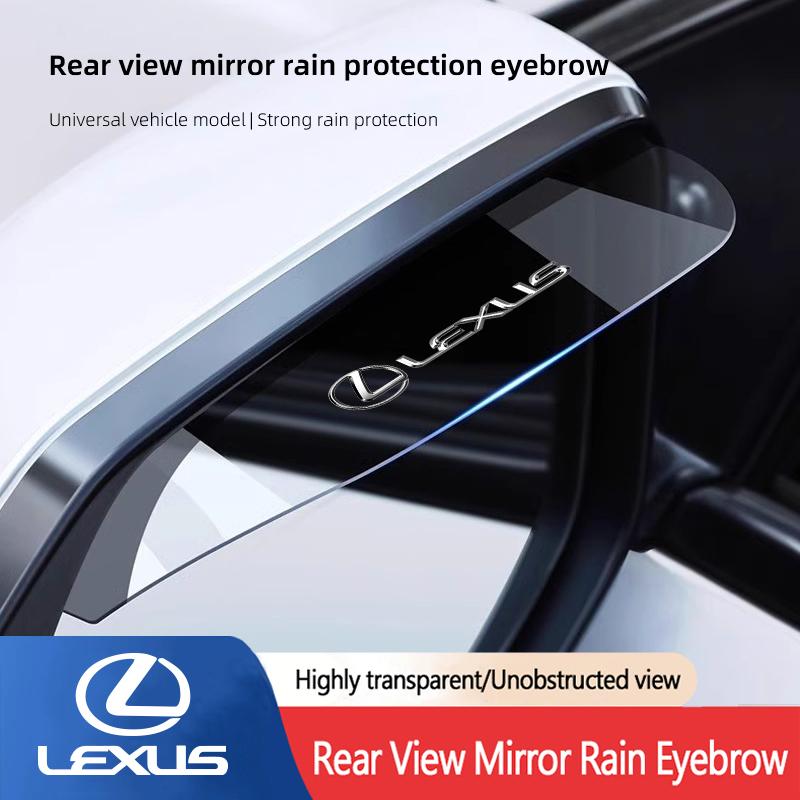 2Pcs Car Rearview Mirror Rain Eyebrow Sun Visor Shade Protector For Lexus F SPORT ES RX NX LS UX LM LX GX LC RZ IS CT GS RC HS S