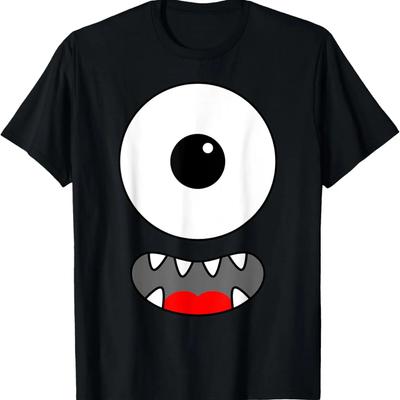 Funny Monster Face Eyeball Group Costume Birthday Halloween T-Shirt