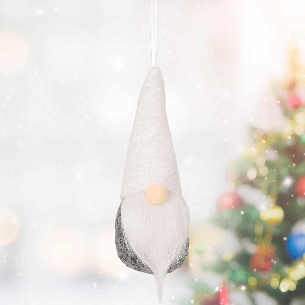 Knitted Woolen Christmas Gnome Doll for Elf Doll Xmas Tree Hanging Decoration Made with Fabric and Artificial Wool