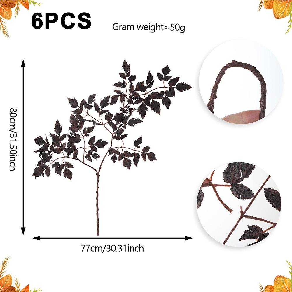 Autumn Decorations Cimicifuga Stems Artificial Foliage Plum Purple Artificial Plant Decor Bold Arrangements Floral Centerpieces