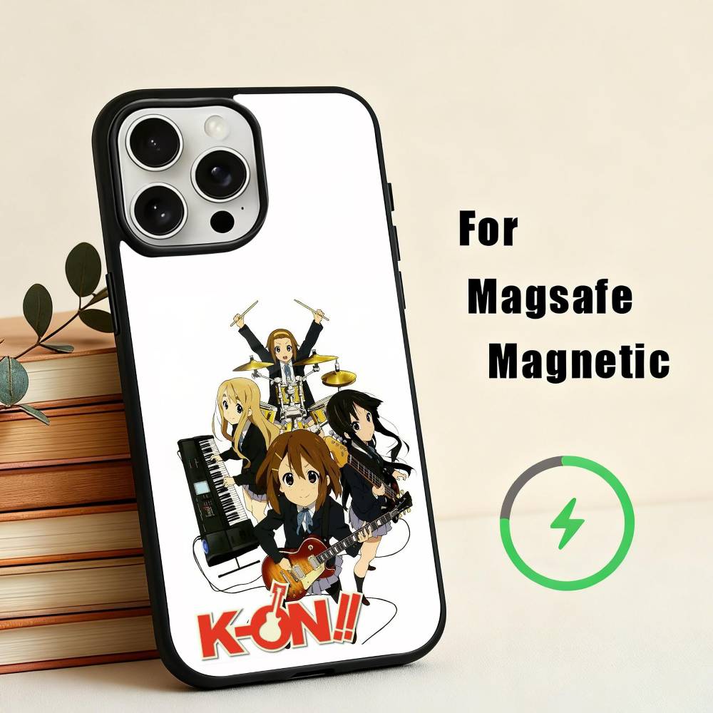 K-K-ON M-Music G-Girls Phone Case For iPhone17,16,15,14,13,12,11 Plus,Pro Max Magnetic For Magsafe Wireless Charging