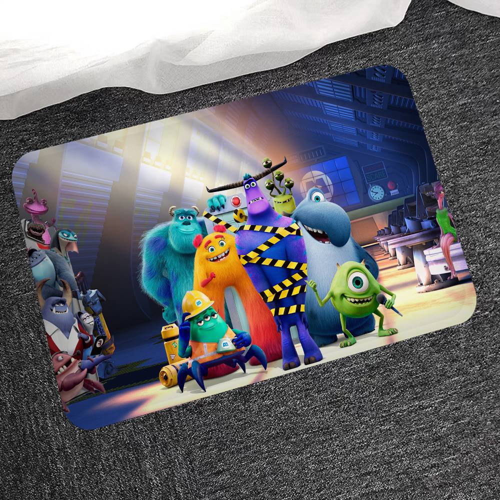 Animated Movie M-Monsters-Inc Door Mat Washable Non-Slip Living Room Sofa Chairs Area Mat Kitchen Doormat Area Rug